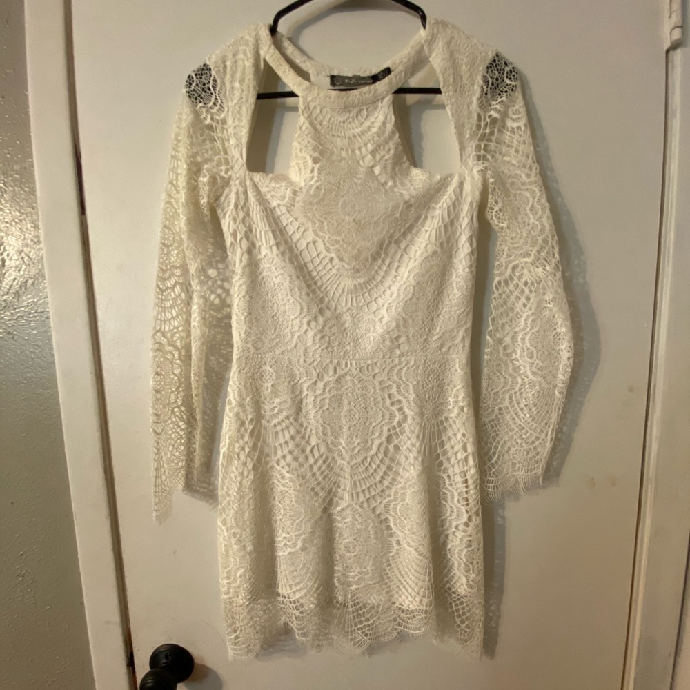 White lace dress